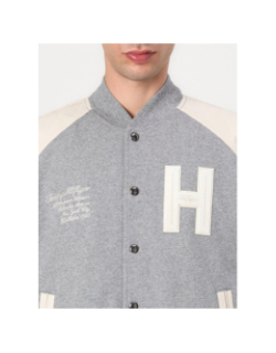Bomber universitaire athleisure décontracté gris homme - Tommy Hilfiger