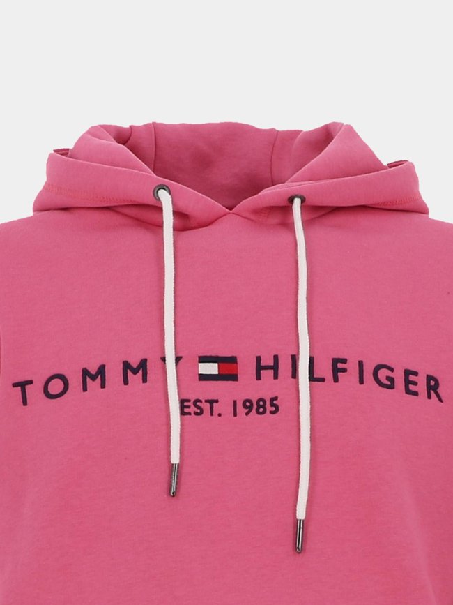 Sweat à capuche logo vintage rose homme - Tommy Hilfiger
