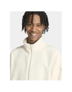 Sweat à capuche en polaire sherpa beige homme - Adidas