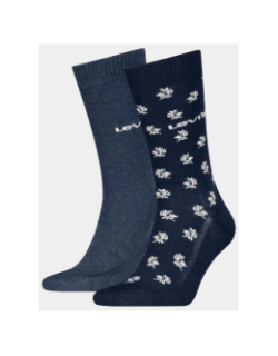 Pack de 2 paires de chaussettes reg cut geo bleu marine - Levi's