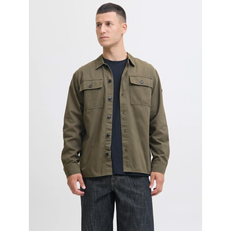 Surchemise jcogrid kaki homme - Jack & Jones