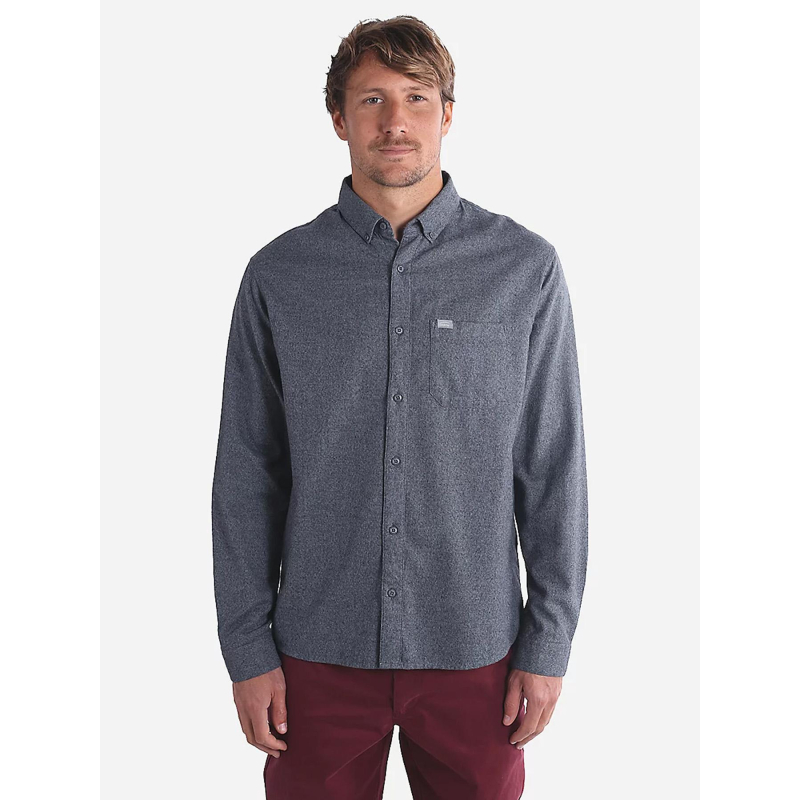 Chemise à manches longues flanelle hilltop gris homme - Oxbow