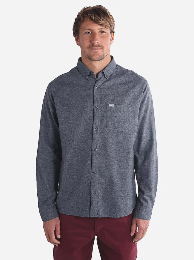 Chemise à manches longues flanelle hilltop gris homme - Oxbow
