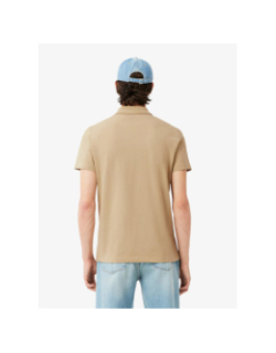 Polo regular fit en coton mélangé marron clair homme - Lacoste