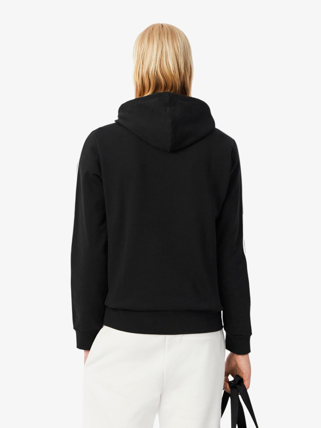 Sweat à capuche tape noir homme - Lacoste