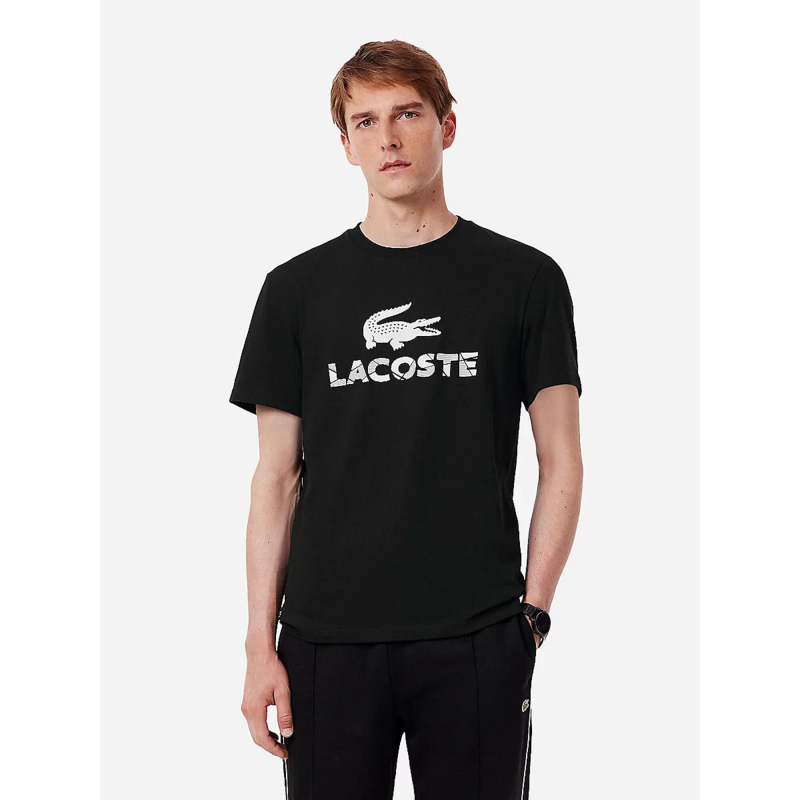 T-shirt à manches courtes urban grand logo noir homme - Lacoste