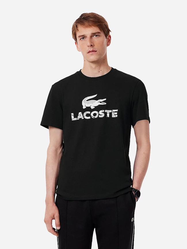 T-shirt à manches courtes urban grand logo noir homme - Lacoste