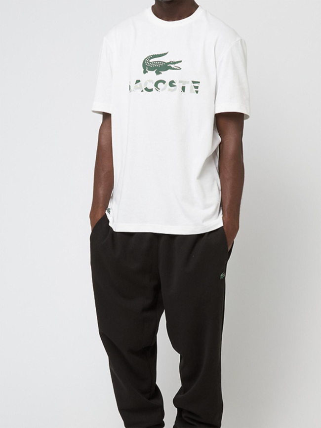T-shirt à manches courtes urban grand logo blanc - Lacoste