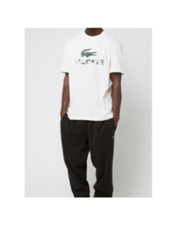 T-shirt à manches courtes urban grand logo blanc - Lacoste