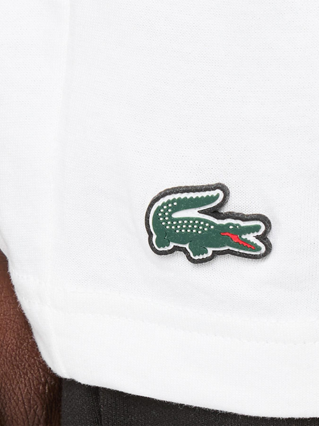T-shirt à manches courtes urban grand logo blanc - Lacoste