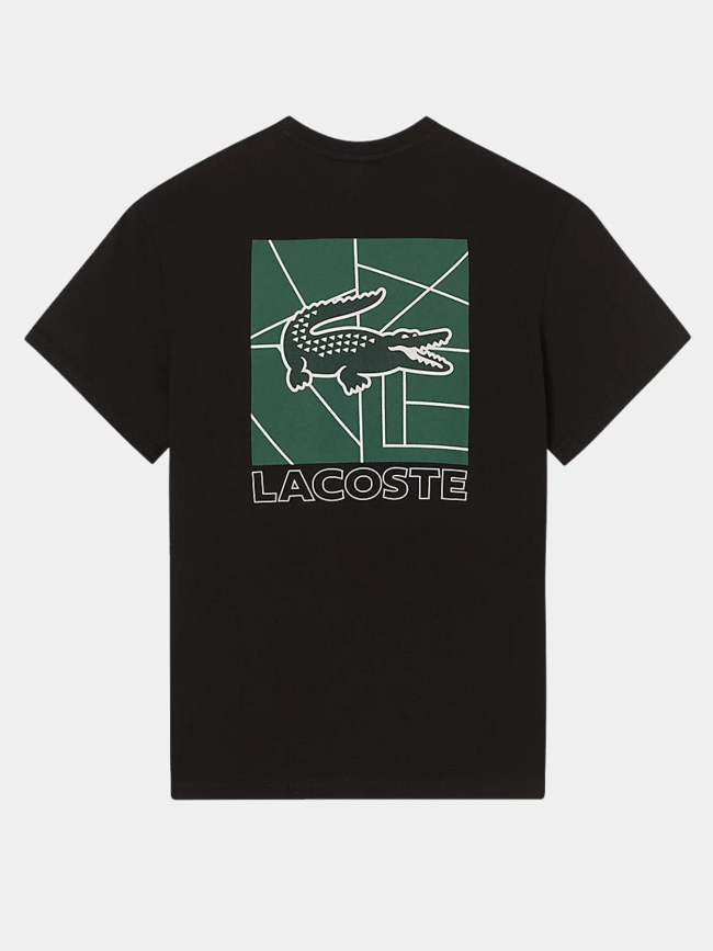 T-shirt à manches courtes urban petit logo noir homme - Lacoste