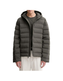 Doudoune matelassée compressible logo gaufré gris homme - Calvin Klein