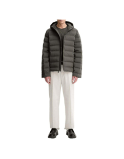 Doudoune matelassée compressible logo gaufré gris homme - Calvin Klein