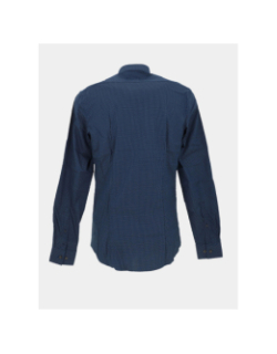 Chemise slim à motif en popeline bleu marine homme - Calvin Klein