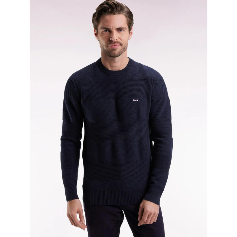 Pull à col rond brighthoney bleu marine homme - Eden Park