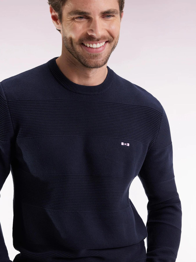 Pull à col rond brighthoney bleu marine homme - Eden Park