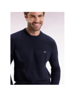 Pull à col rond brighthoney bleu marine homme - Eden Park