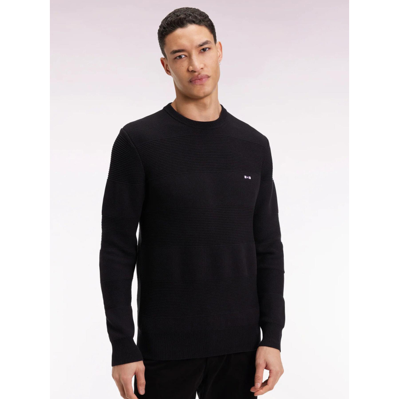 Pull à col rond brighthoney noir homme - Eden Park