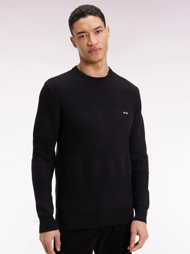 Pull à col rond brighthoney noir homme - Eden Park