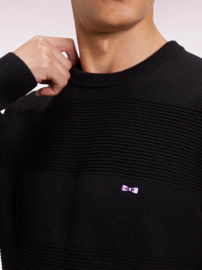 Pull à col rond brighthoney noir homme - Eden Park