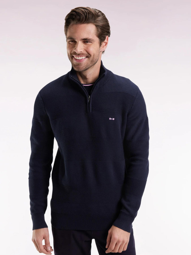 Pull polo brighthoney bleu marine homme - Eden Park