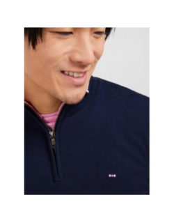 Pull col camionneur en coton épais bleu marine homme - Eden Park