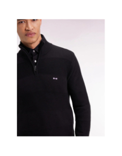 Pull à col zippé brighthoney noir homme - Eden Park