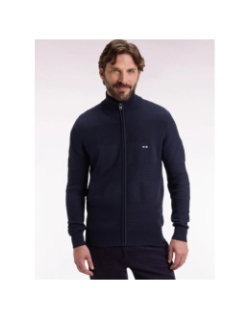 Cardigan zippé brighthoney bleu marine homme - Eden Park