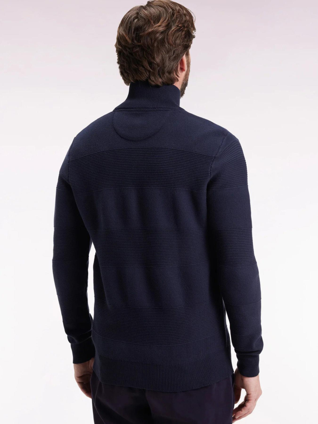 Cardigan zippé brighthoney bleu marine homme - Eden Park