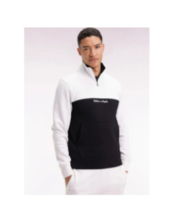 Sweat à col zippé corsaire noir et blanc homme - Eden Park