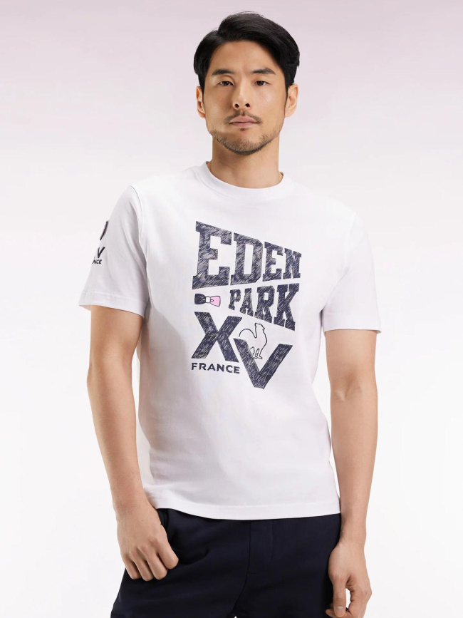 T-shirt à motif sérigraphié XV de france blanc homme - Eden Park
