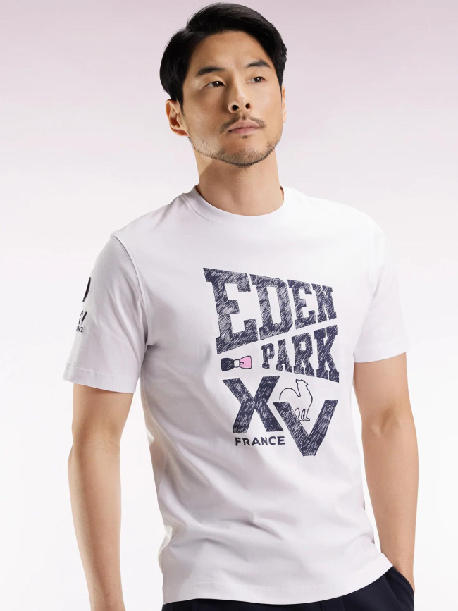 T-shirt à motif sérigraphié XV de france blanc homme - Eden Park