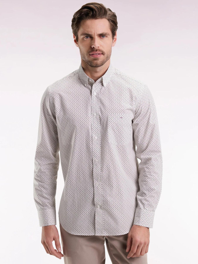 Chemise en coton à motif noeud papillon blanc homme - Eden Park