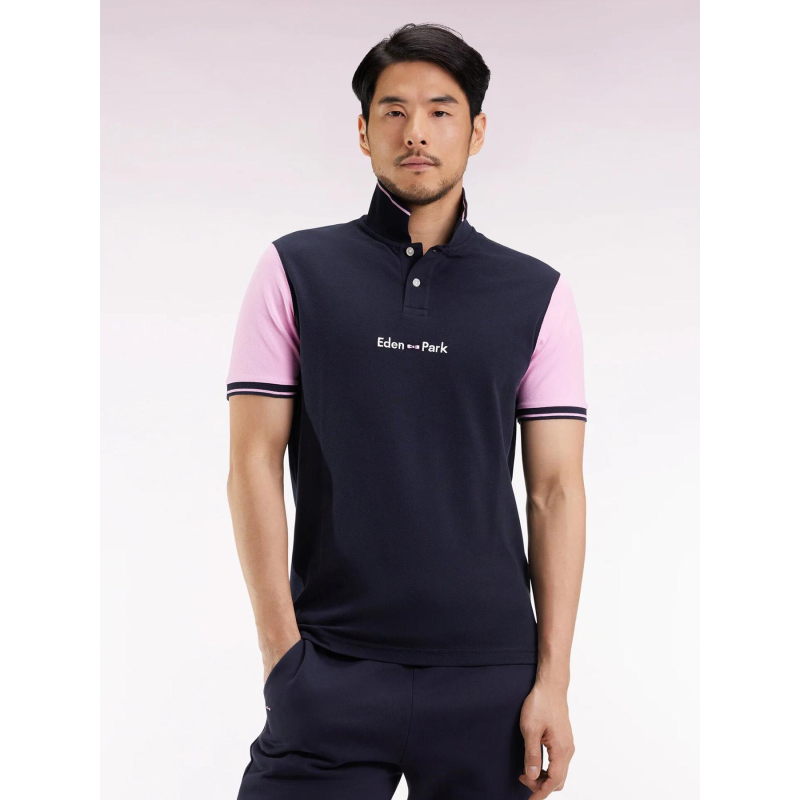Polo à manches courtes hasparren bleu marine homme - Eden Park