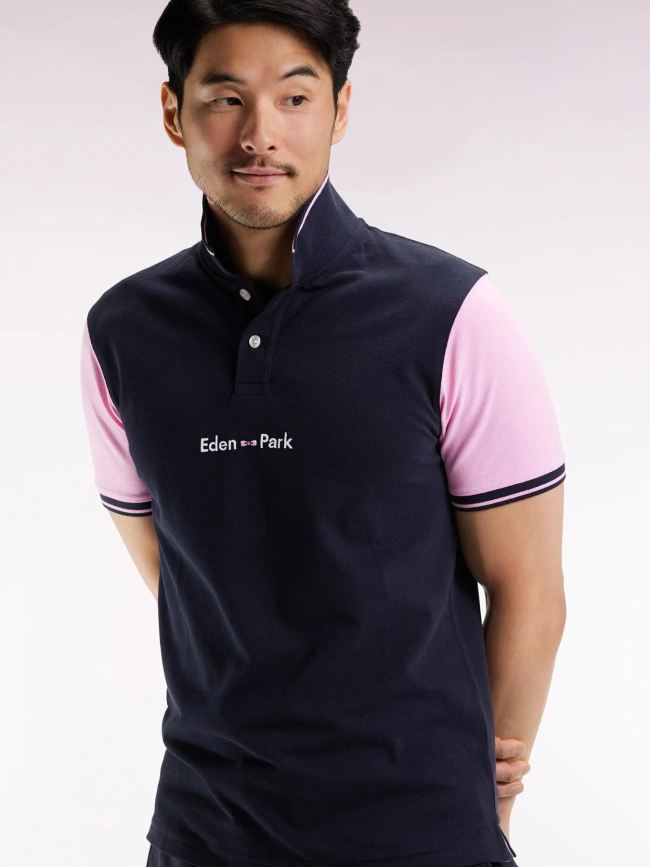 Polo à manches courtes hasparren bleu marine homme - Eden Park