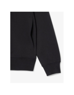 Sweat col zippé uni noir homme - Lacoste