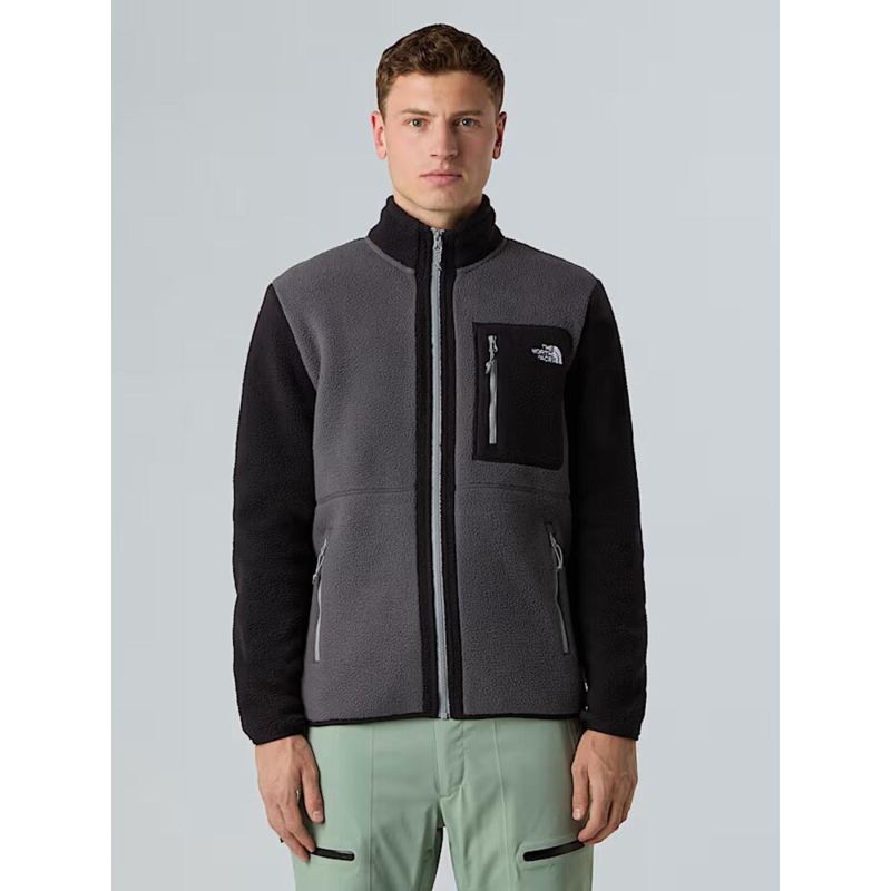 Veste en polaire zippée yumiori noir et gris homme - The North Face