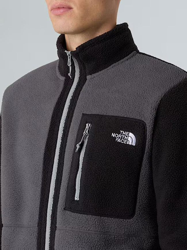 Veste en polaire zippée yumiori noir et gris homme - The North Face