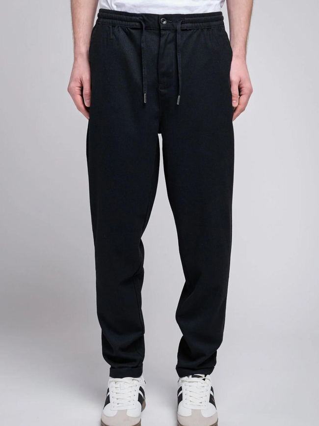 Pantalon slim pywan 2 flanelle noir homme - Teddy Smith