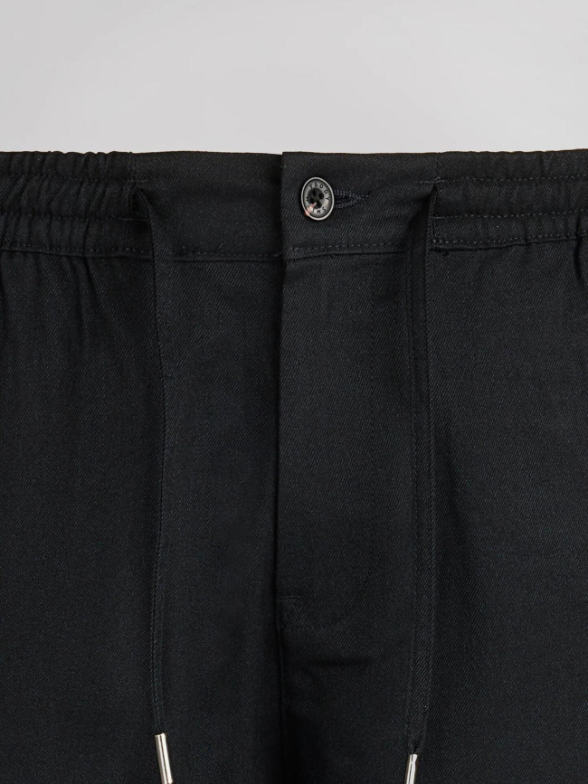 Pantalon slim pywan 2 flanelle noir homme - Teddy Smith