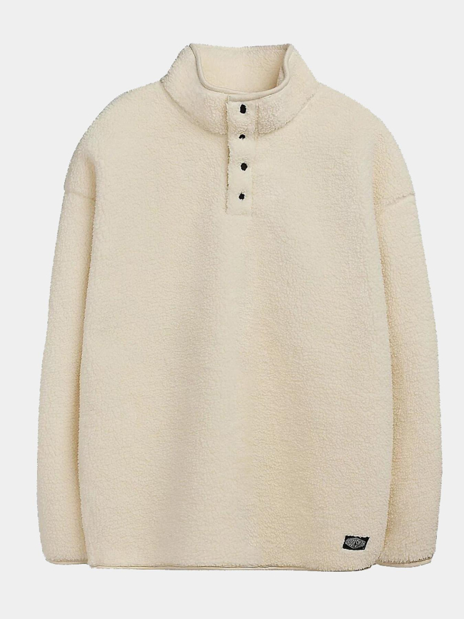 Sweat sherpa à col montant s-cliff blanc homme - Teddy Smith