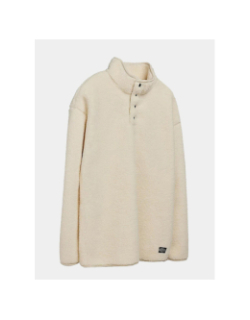 Sweat sherpa à col montant s-cliff blanc homme - Teddy Smith