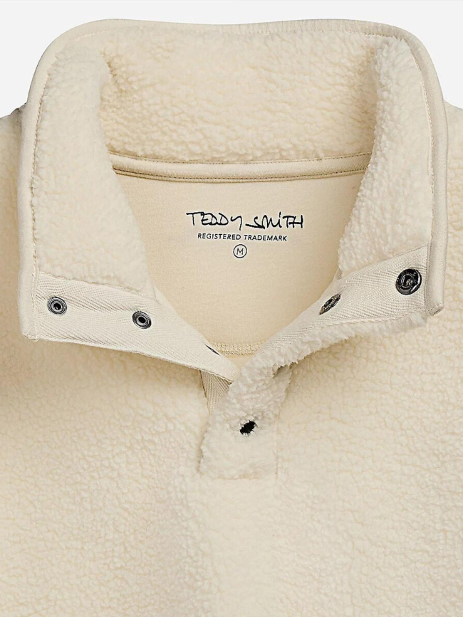 Sweat sherpa à col montant s-cliff blanc homme - Teddy Smith