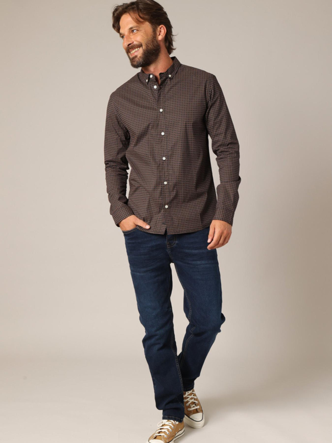 Chemise à manches longues bogart noir homme - Deeluxe