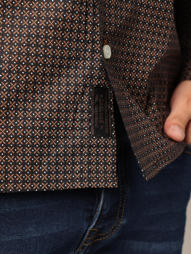 Chemise à manches longues bogart noir homme - Deeluxe