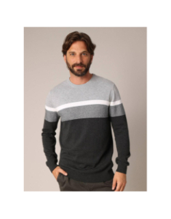 Pull à rayures toaster gris homme - Deeluxe
