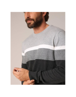 Pull à rayures toaster gris homme - Deeluxe