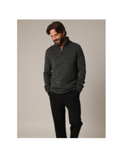 Pull à col zippé galileo anthracite homme - Deeluxe