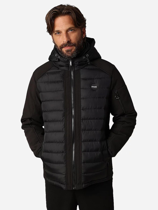 Veste matelassée avec capuche sector noir homme - Deeluxe