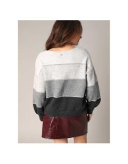 Pull col v lodina gris femme - Deeluxe